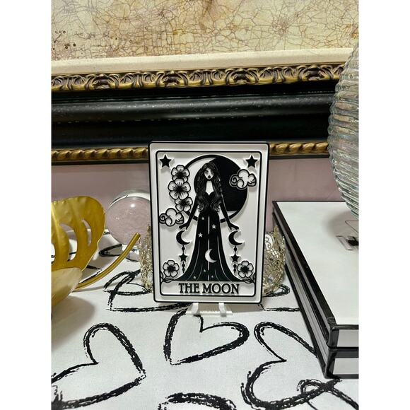 The Moon Tarot Card - Unique 3D Printed Art - Mystical Home Decor - Perfect Gift - Picture 2 of 3